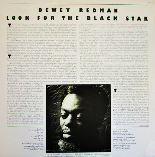 Dewey Redman : Look For The Black Star (LP, Album, RE)