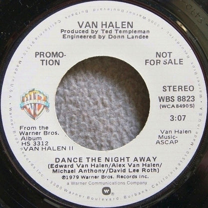 Van Halen : Dance The Night Away (7", Single, Mono, Promo, Los)