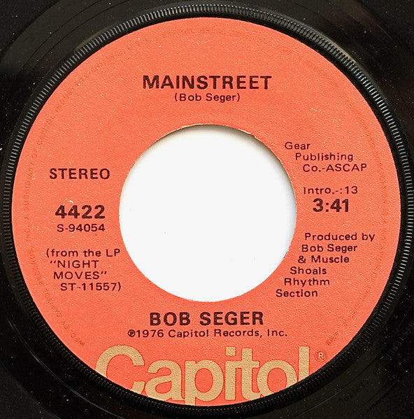 Bob Seger : Mainstreet (7", Single, Win)