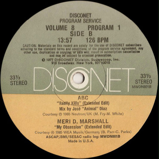 Various : Volume 8 Program 1 (2x12", P/Mixed)