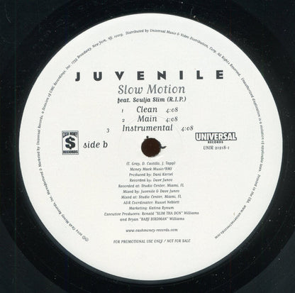 Juvenile (2) : Bounce Back (12", Promo)