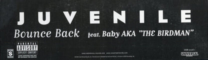 Juvenile (2) : Bounce Back (12", Promo)