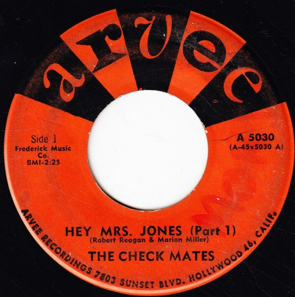 The Check Mates : Hey Mrs. Jones (7", Single)