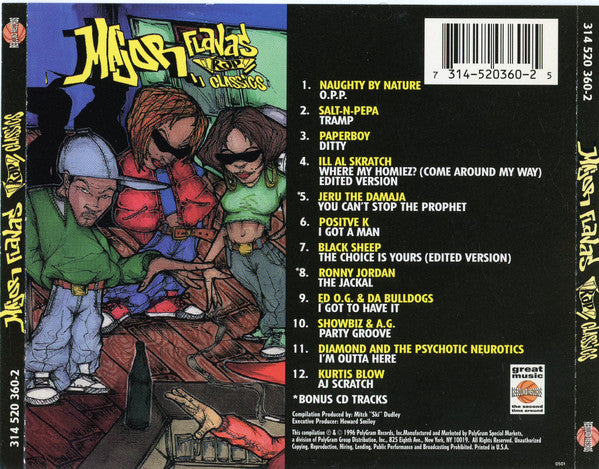 Various : Major Flavas: Rap Classics (CD, Comp, RE)