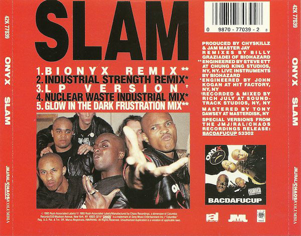 Onyx : Slam (The Alternatives) (CD, Maxi)