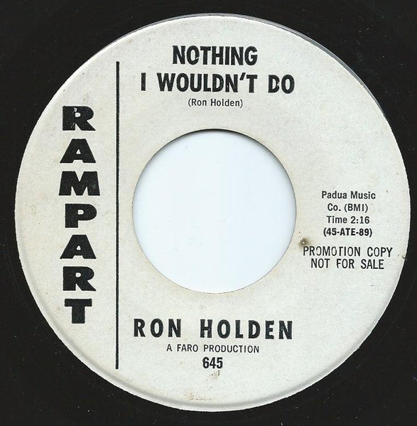Ron Holden : Girl I Love You (7", Promo)