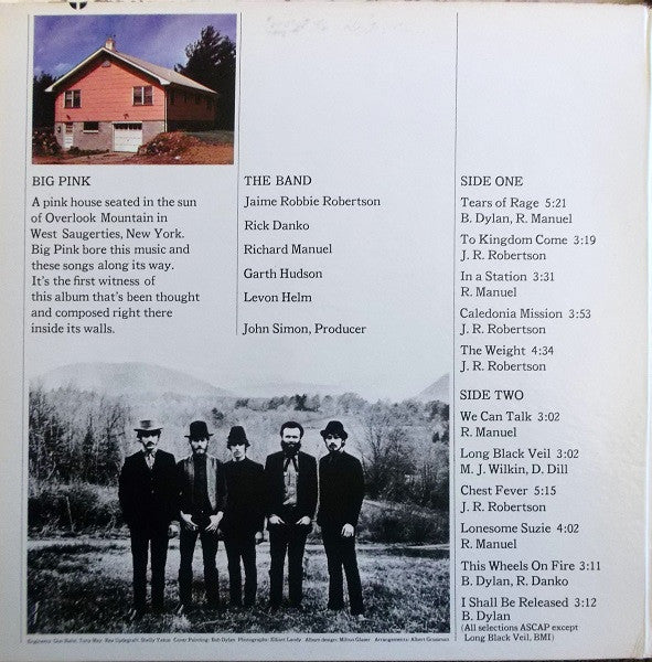 The Band : Music From Big Pink (LP, Album, RP, Win)