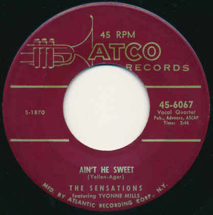 The Sensations (2) Featuring Yvonne Mills : Please Mr. Disc Jockey / Ain't He Sweet (7", Single)