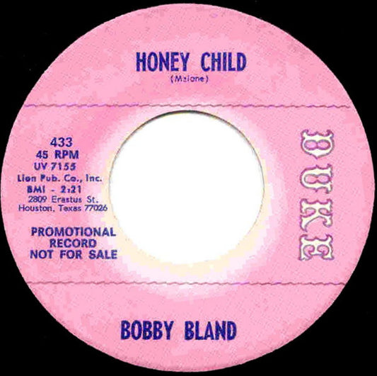 Bobby Bland : Honey Child / A Piece Of Gold (7", Single, Promo)