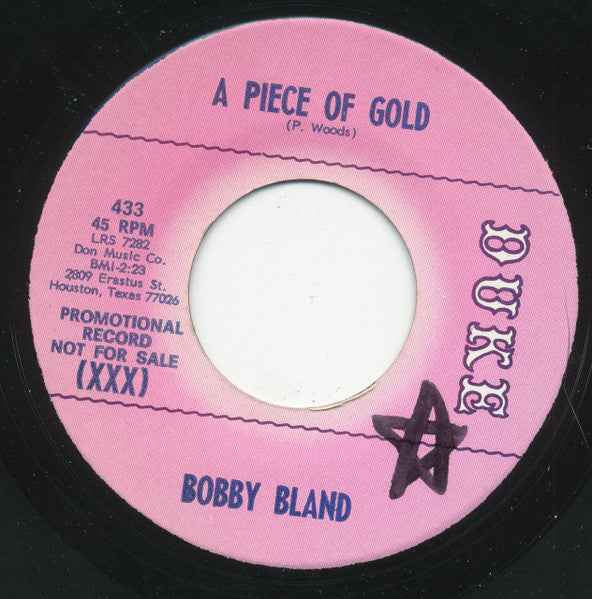 Bobby Bland : Honey Child / A Piece Of Gold (7", Single, Promo)