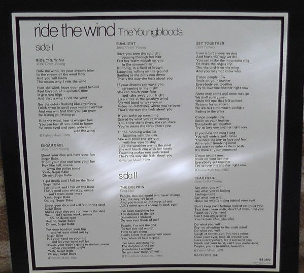 The Youngbloods : Ride The Wind (LP, Album, Promo)