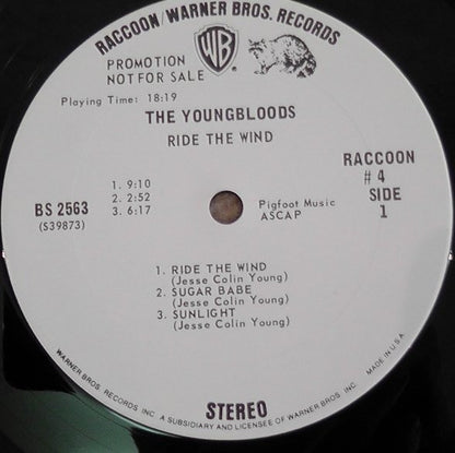 The Youngbloods : Ride The Wind (LP, Album, Promo)