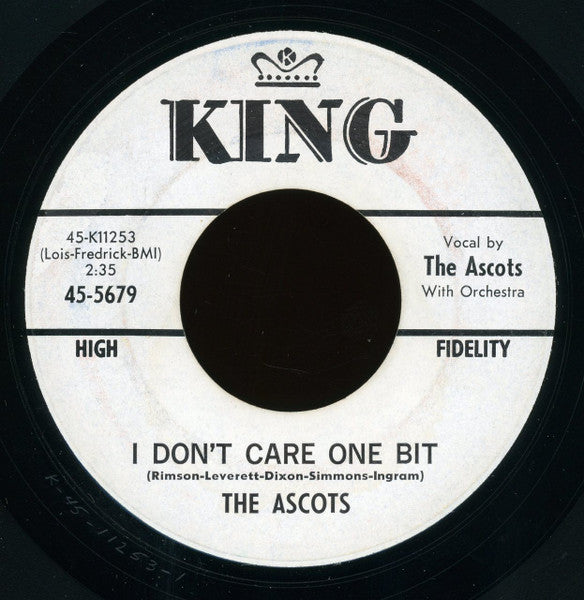 The Ascots (7) : (Darling I'll See You) Tonight / I Don't Care One Bit (7", Single)