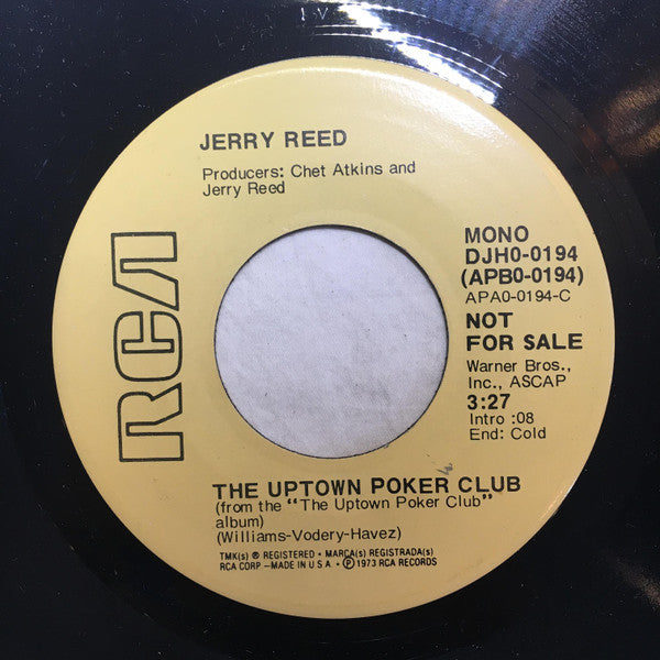 Jerry Reed : The Uptown Poker Club (7", Mono, Promo)