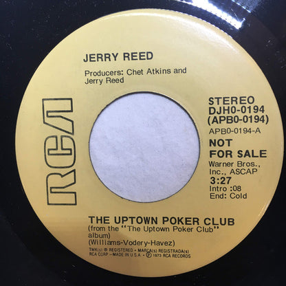 Jerry Reed : The Uptown Poker Club (7", Mono, Promo)