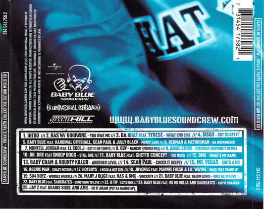 Baby Blue Soundcrew : Private Party Collectors Edition Mixed CD (CD, Comp, Mixed)