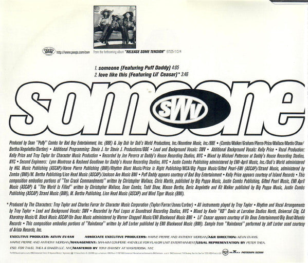 SWV : Someone (CD, Single)