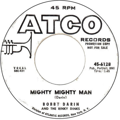 Bobby Darin And The Rinky-Dinks : Mighty Mighty Man (7", Promo)