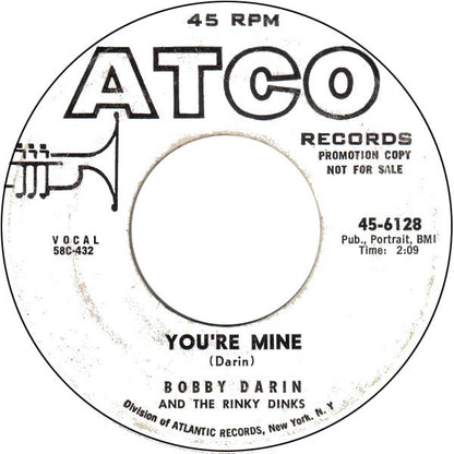 Bobby Darin And The Rinky-Dinks : Mighty Mighty Man (7", Promo)