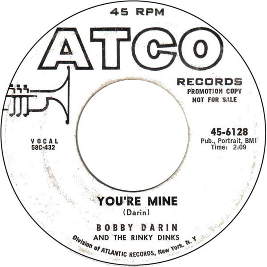 Bobby Darin And The Rinky-Dinks : Mighty Mighty Man (7", Promo)