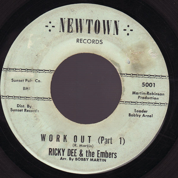 Ricky Dee & The Embers : Work Out (7")