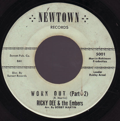 Ricky Dee & The Embers : Work Out (7")