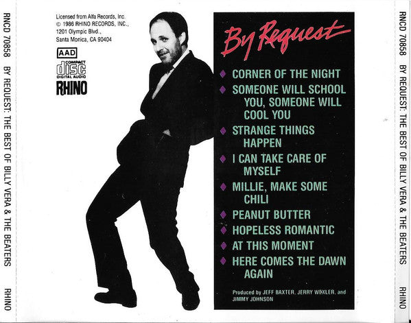 Billy Vera & The Beaters : By Request (The Best Of Billy Vera & The Beaters) (CD, Comp, Dai)