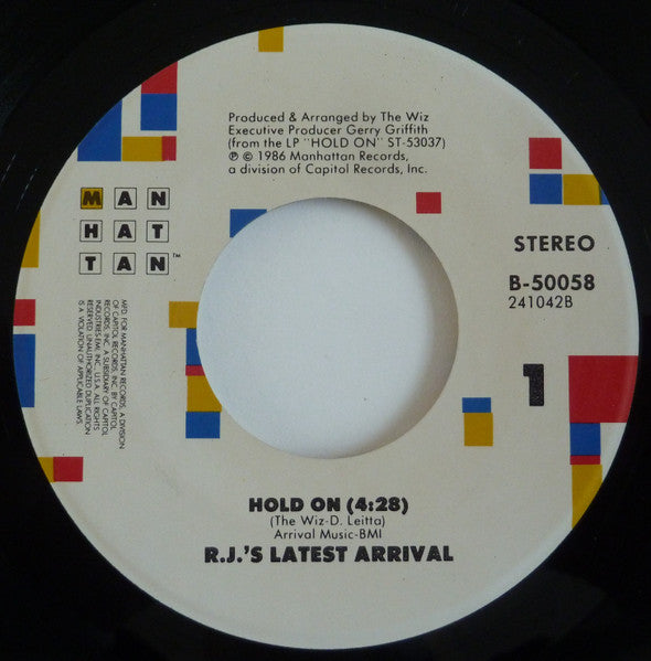 R.J.'s Latest Arrival : Hold On / Hold On (The Conversation)  (7")