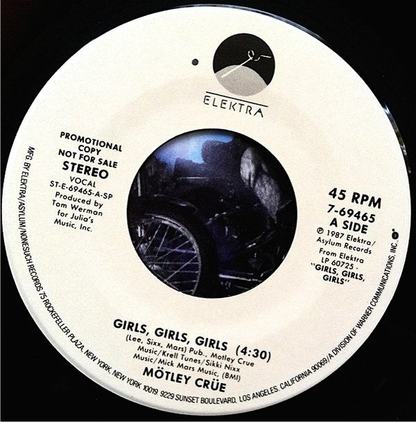 Mötley Crüe : Girls Girls Girls (7", Single, Promo, SP)