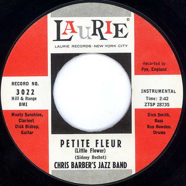 Chris Barber's Jazz Band : Petite Fleur / Wild Cat Blues (7", Single, Styrene, Bri)