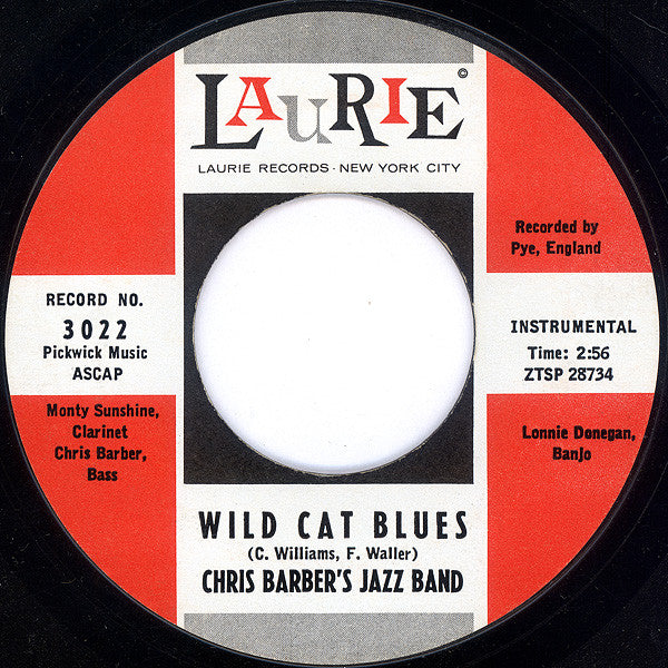 Chris Barber's Jazz Band : Petite Fleur / Wild Cat Blues (7", Single, Styrene, Bri)