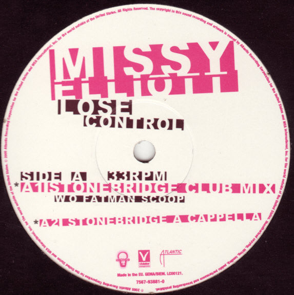 Missy Elliott : Lose Control (12")