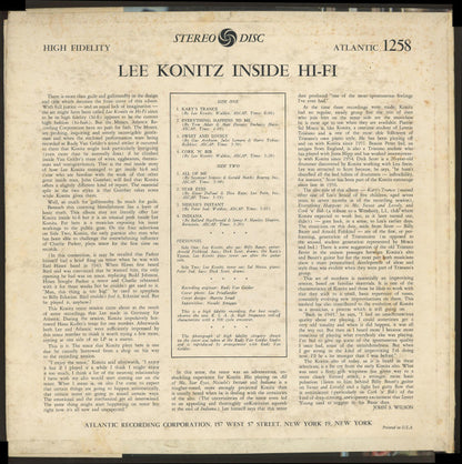Lee Konitz : Inside Hi-Fi (LP, Album)