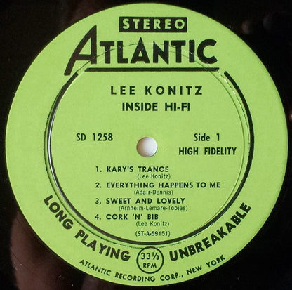 Lee Konitz : Inside Hi-Fi (LP, Album)