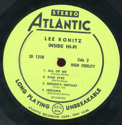 Lee Konitz : Inside Hi-Fi (LP, Album)