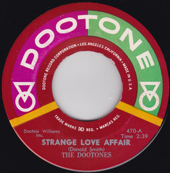The Dootones : Strange Love Affair (7", Single)