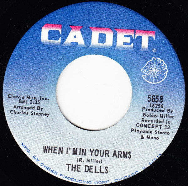 The Dells : On The Dock Of The Bay / When I'm In Your Arms (7", Single)