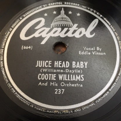 Cootie Williams And His Orchestra : Juice Head Baby / Salt Lake City Bounce (Shellac, 10")