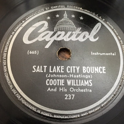 Cootie Williams And His Orchestra : Juice Head Baby / Salt Lake City Bounce (Shellac, 10")