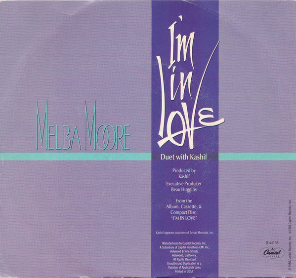 Melba Moore Duet With Kashif : I'm In Love (7", Single, Promo, Styrene)