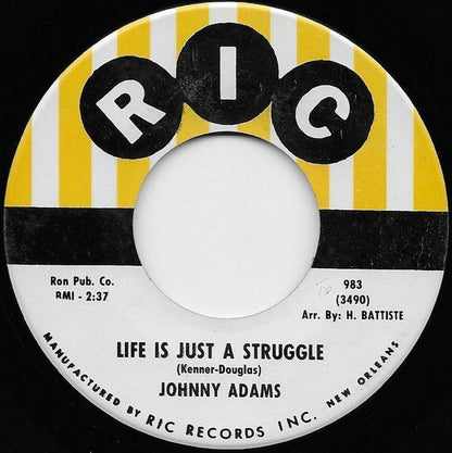 Johnny Adams : I Solemnly Promise / Life Is Just A Struggle (7", Single)