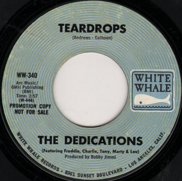 The Dedications (4) : Teardrops (7", Single, Promo)