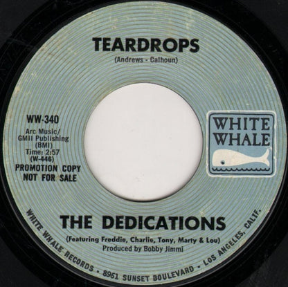 The Dedications (4) : Teardrops (7", Single, Promo)