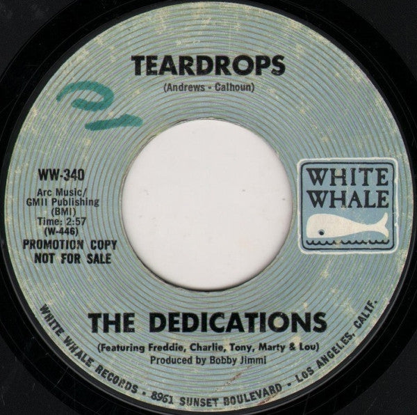 The Dedications (4) : Teardrops (7", Single, Promo)