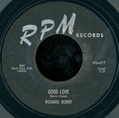 Richard Berry : Wait For Me / Good Love (7", Single, Styrene)