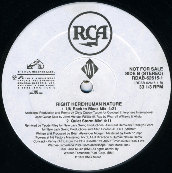 SWV : Right Here / Human Nature (12", Single, Promo)