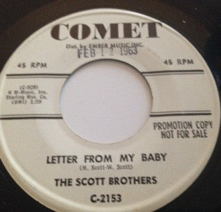 The Scott Brothers : Welcome Me / Letter From My Baby (7", Promo)