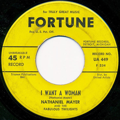 Nathaniel Mayer And His Fabulous Twilights : Village Of Love (7", Single)