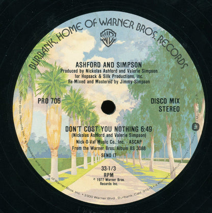 Ashford & Simpson : Don't Cost You Nothing (12", Promo)