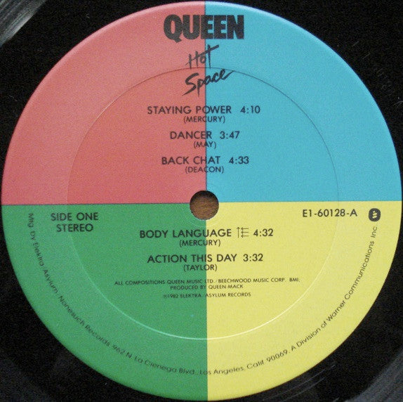 Queen : Hot Space (LP, Album, Club, CRC)